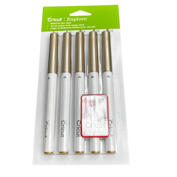 Cricut Explore Multi Pen Set Gold 5 Piece 2004465 NIP Markers Drawing Tool - Picture 1 of 5